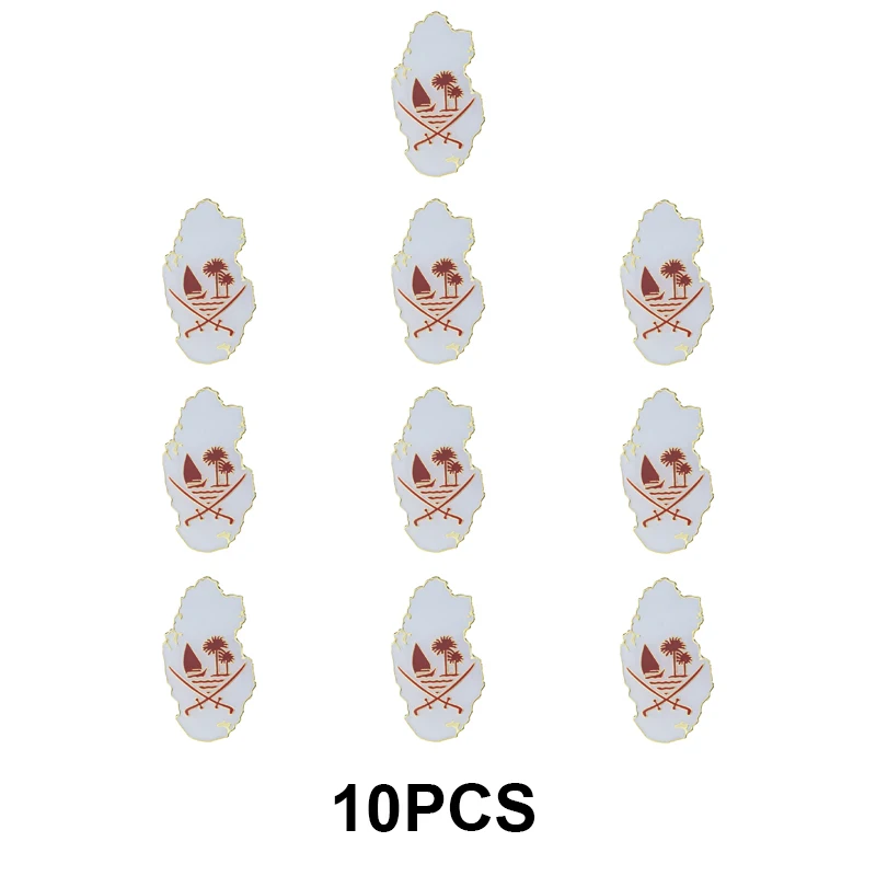 5-10-50-100 قطعة علم قطر شارة بروش دبابيس التلبيب الطبيعية العلم التلبيب دبابيس علم الدولة شارة #2