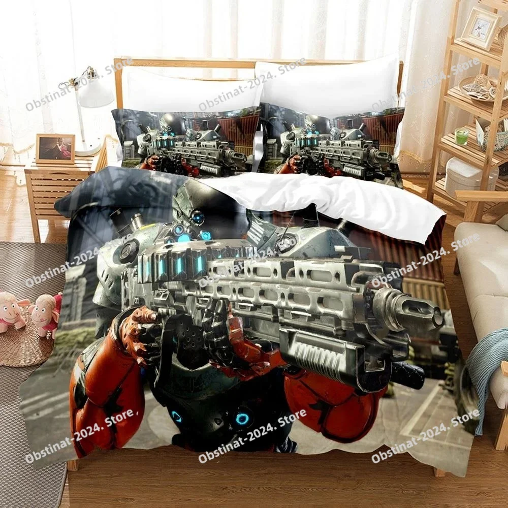 

Game Exoprimal Bedding Set Printed Duvet Cover Sheet Pillowcase Bed Soft Quilt Cover Full Queen King Size 3D Anime Bed Sheet Set