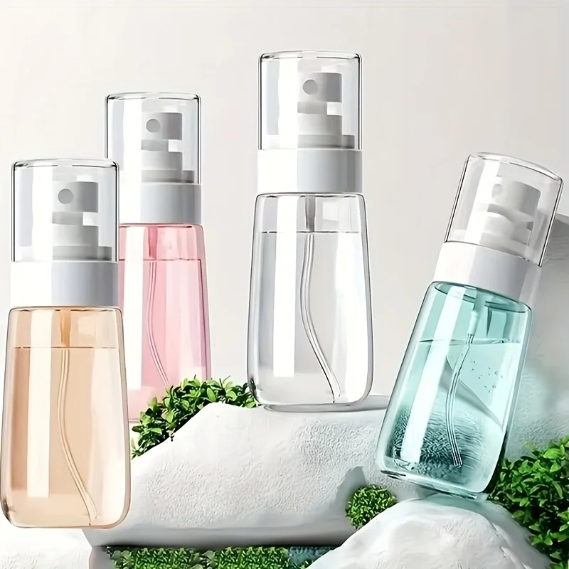 2pcs Portable Clear Spray Bottle, Travel Size 1.01/2.03 Oz, Suitable for Water Replenishing Spray and Alcohol Sub Bottling