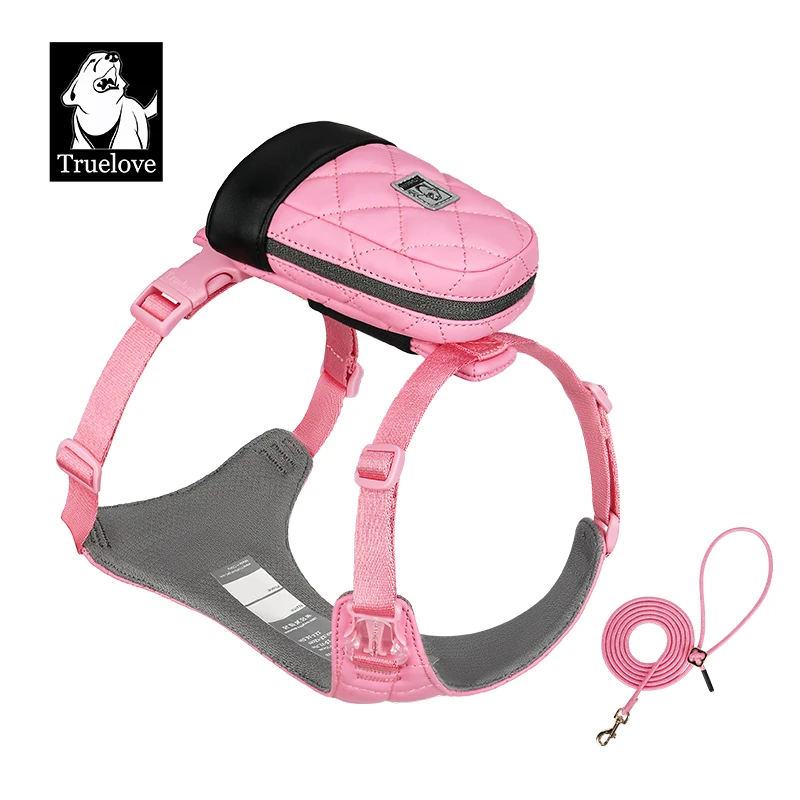 

TRUELOVE Pet Harness Adjustable TLH6733Bio-based Environmental Harness Free Leash & Pet Backpack One-touch Wearing Of Carabiners