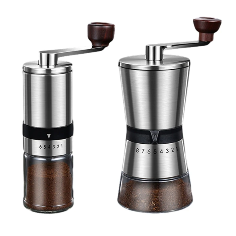 

Manual Coffee Bean Grinders with 6/8 Adjustable Settings for Traveling Camping