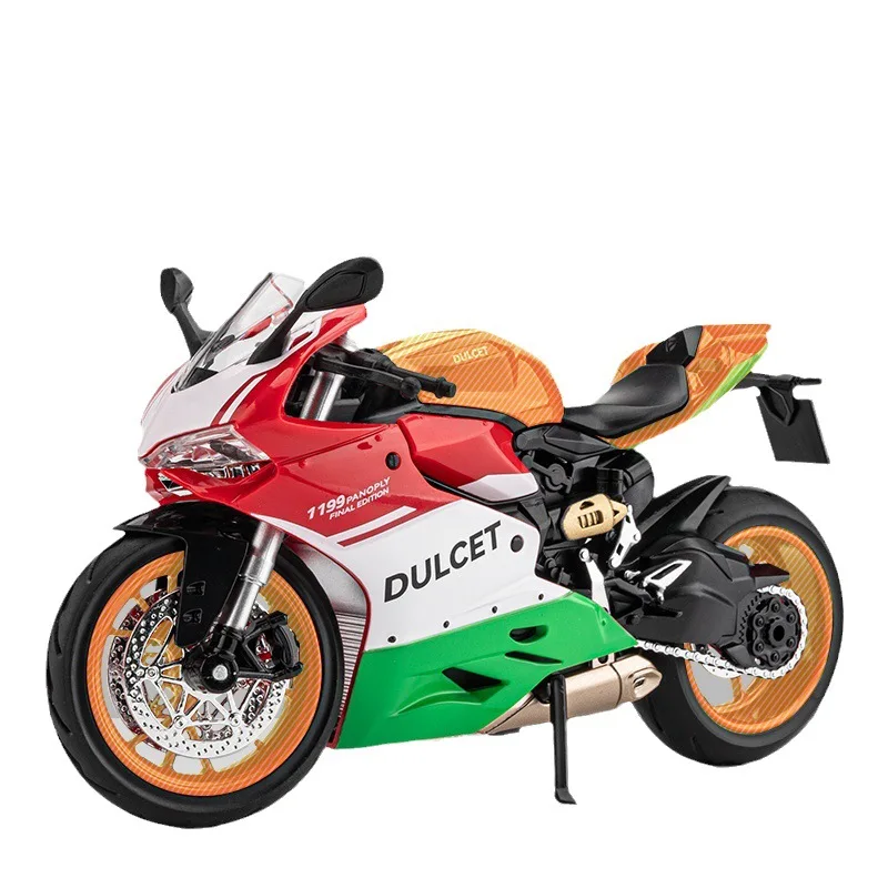 1:12 ducati 1199 Motorräder Simulation Legierung Motorrad Modell Stoßdämpfer Ton und Licht Sammlung Spielzeug Auto Kind Geschenk