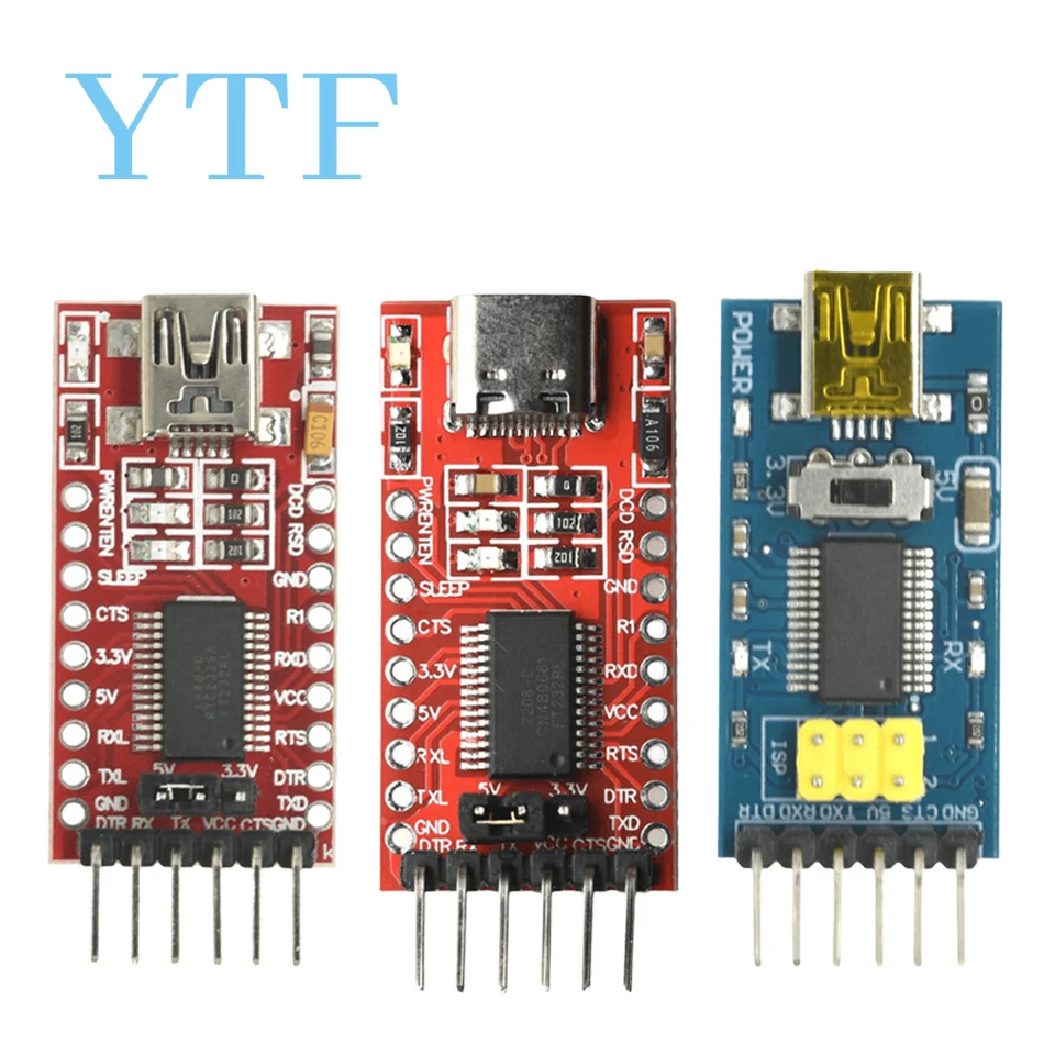 FT232RL FT232 FTDI USB 3.3V 5.5V À TTL Module Adaptateur Série Pour Arduino FT232 Pro Mini Port USB À TTL 232 Mini / Type-C USB