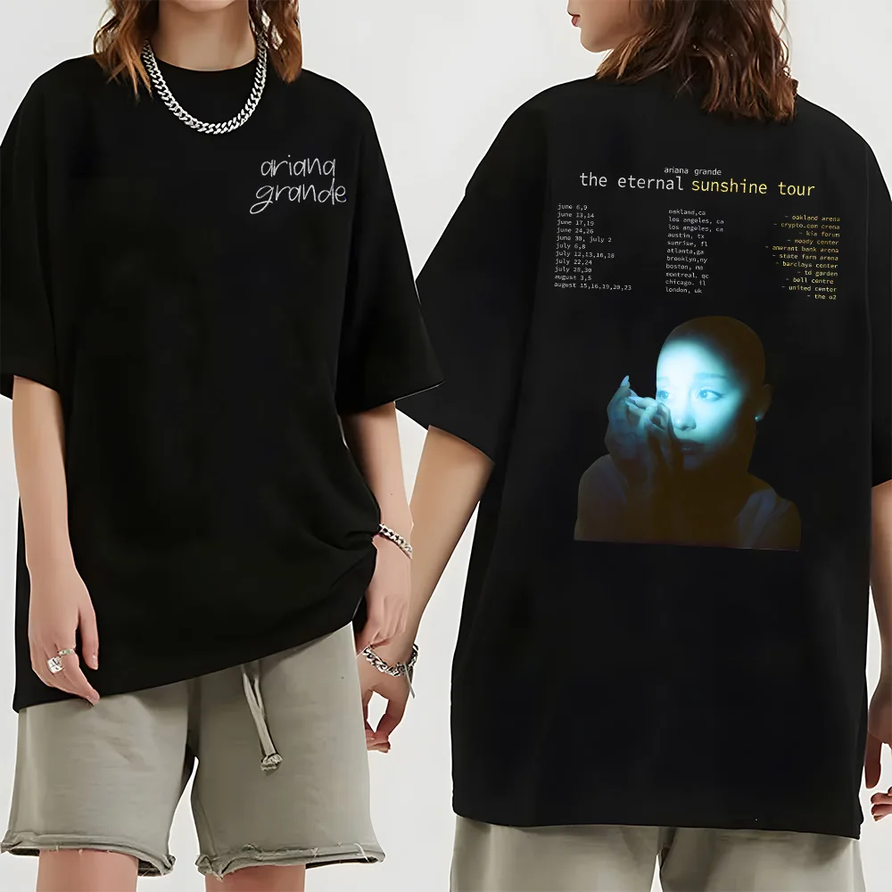 

Ariana Grande The Eternal Sunshine Tour T Shirts Cotton Soft O-neck Unisex Streetwear Fashion Harajuku Aesthetic Clothing Unisex