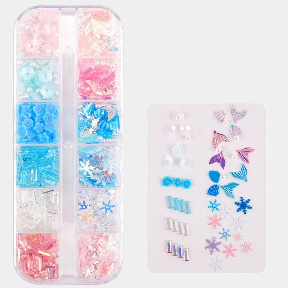 Butterfly Flower Pearl Facial Decorative Patches Glitter Sequin Sweet 3D Temporary Stickers Waterproof Diverse Styles