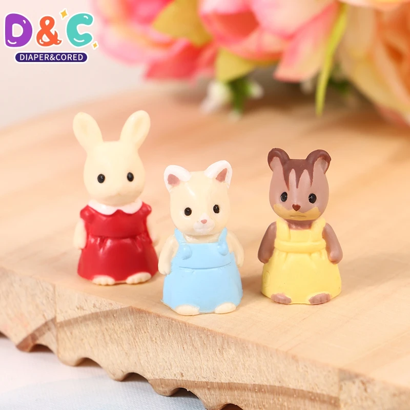 1Pcs Dollhouse Mini Bunny Garden Scene Accessories Decorative Toy Play House Accessories Prop Toy