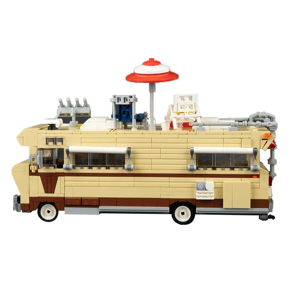 32 em estoque MOC-9186 725pc tour bus pequena peça montagem blocos de construção brinquedo educativo modelo presente conjunto