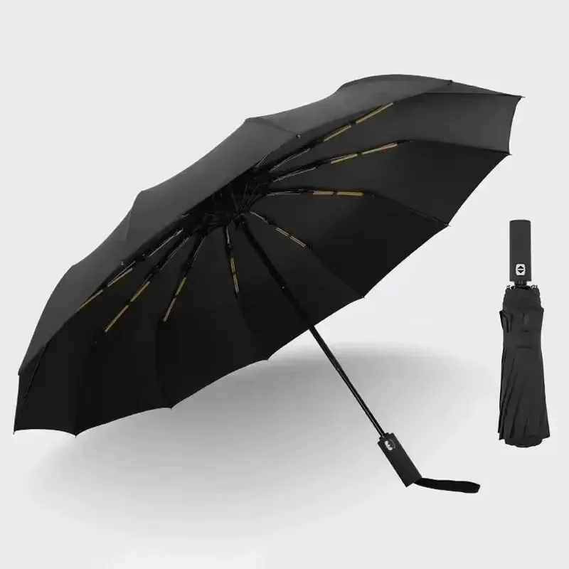 Parapluie pliant automatique à 24 baleines, parapluie de pluie et de soleil surdimensionné de 106 cm pour hommes et femmes, activités de plein air