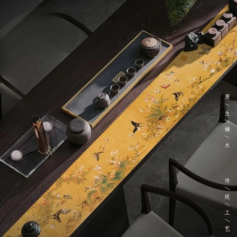Chinese Tea Tray Napkin Cloth Waterproof Table Runner Tea Mat Zen Tea Ceremony Accessories Handmade Bamboo Insulation