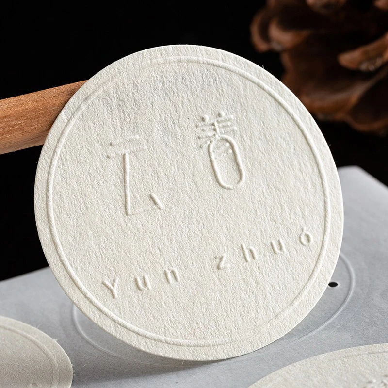 Custom Stickers Embossed Logo Special Paper Box Sticker Wedding Birthday Gift Stickers Design Flower Shop Stickers