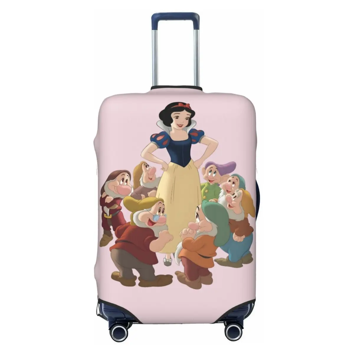 

Custom Snow White And The Seven Dwarfs Travel Luggage Cover Dust Proof Cartoon Movie Suitcase Cover Protector Fit 18-32 Inch