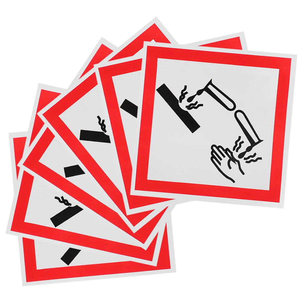 Danger Adhesive Sticker Corrosive Markings Safety Decal for Hazmat The Sign Label Labels