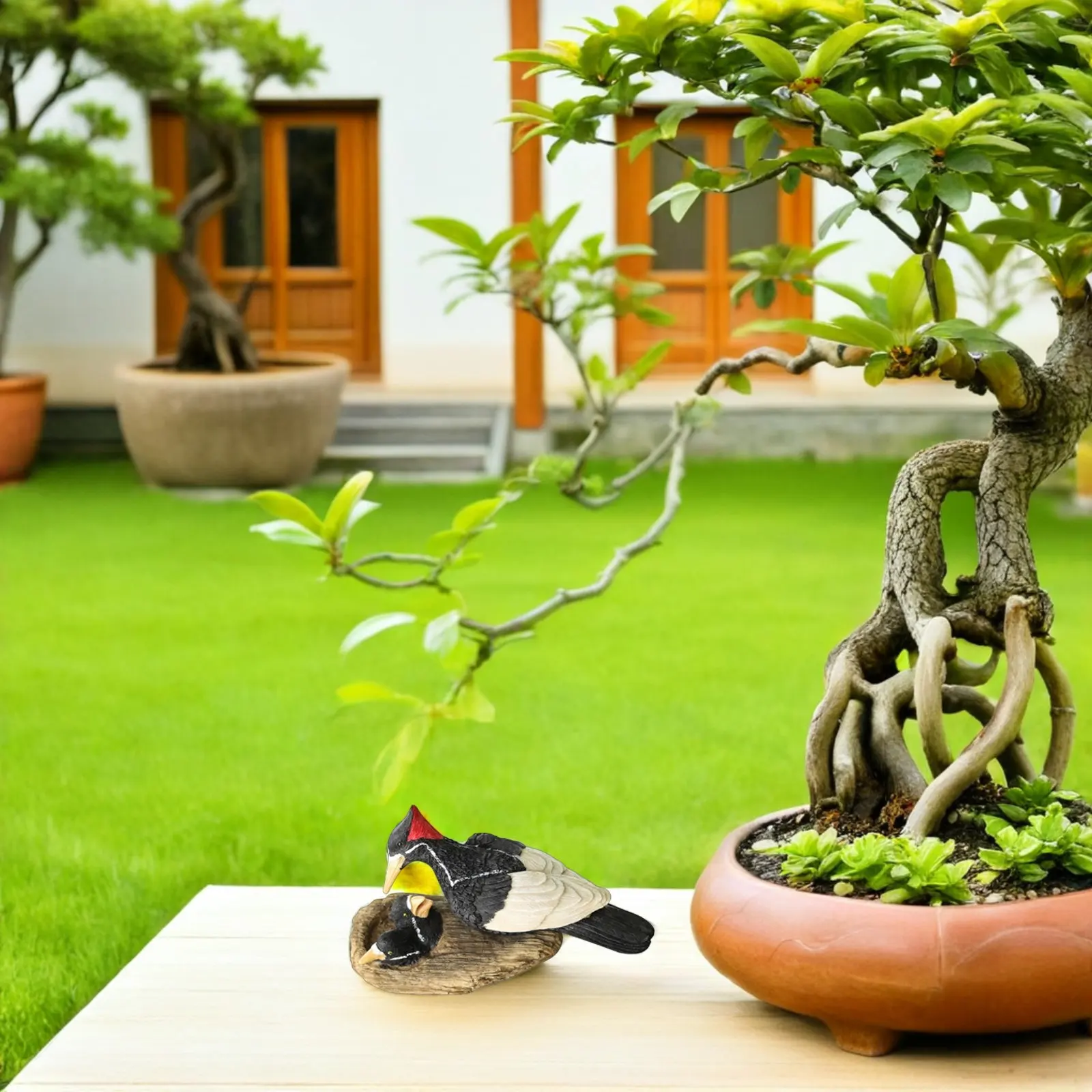 

Искусственный декоративный скульптурный певчий дрозд из легкой смолы, реалистичная имитация птицы для сада и ландшафта