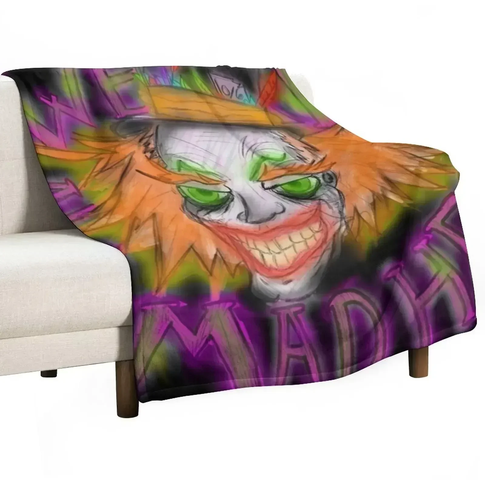 

We're all mad here Throw Blanket Weighted Bed linens Fashion Sofas Flannels Blankets