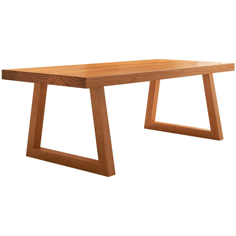 

Modern simple household small apartment solid wood dining table and chairs, restaurant rectangular dining table