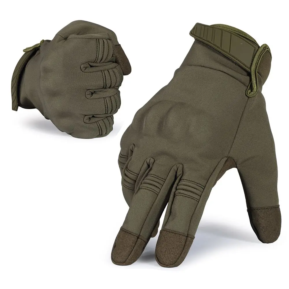 Taktische Handschuhe Touchscreen Vollfingerhandschuh Hartschale Fleece Kampf Airsoft Jagd Wandern Fahrrad Radfahren Ski Anti-Rutsch-Männer – Detail 18