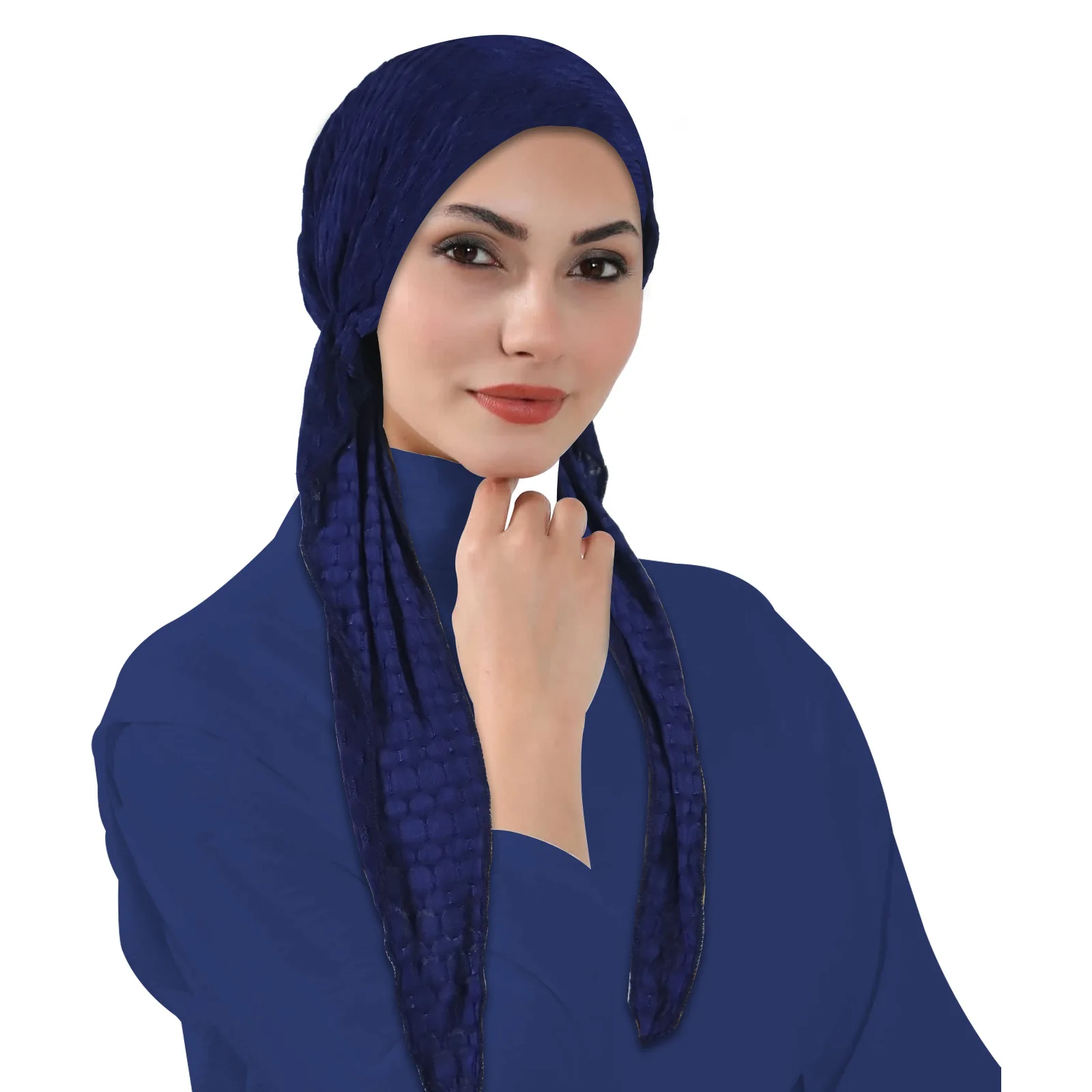 Nuovo Musulmano Hijab Turbante Donne Pre-Agato Cap Coda Lunga Foulard Berretti Cofano Testa Sciarpa Avvolgere Stretch Copricapi Turbante Mujer