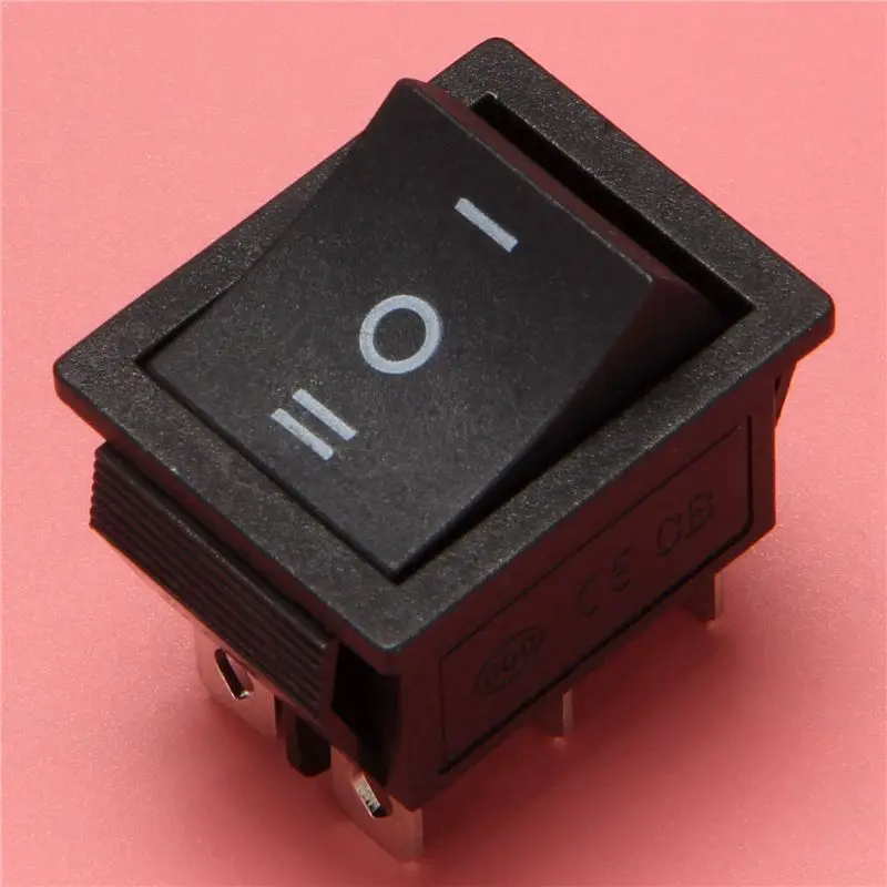8X 6-Terminals 3 Position ON/OFF/On DPDT Boat Rocker Switch 16A 250VAC 20A 125VAC