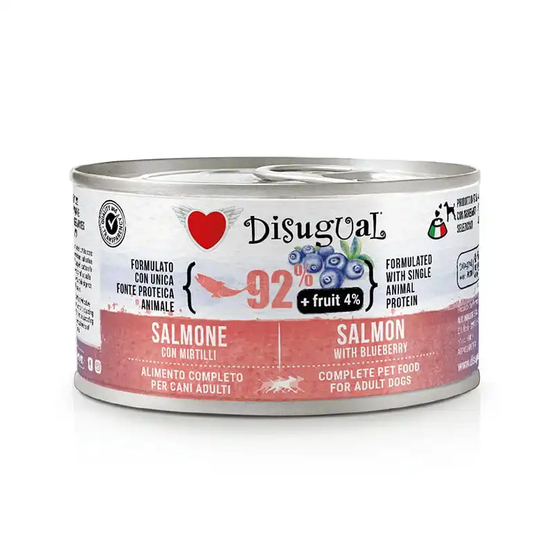 Disugual Comida Húmeda Fruit de Salmón con Arándanos para Perros Adultos - 400 GR