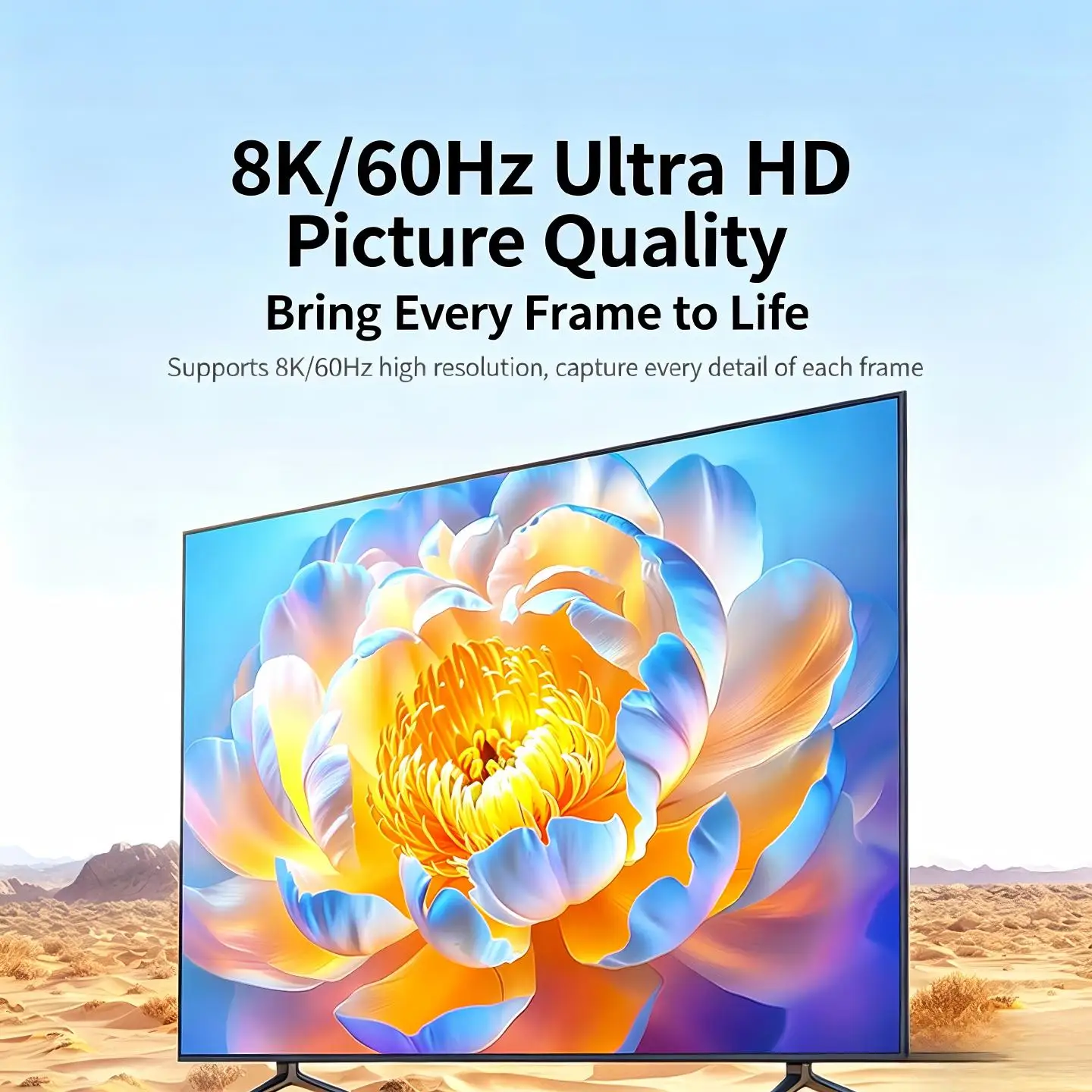 UGREEN Kabel Adapter Mini HDMI Męski na HDMI2.1 Żeński 20cm 4K 8K Konwerter Oplotiony do Laptopa, Monitora, Projektora, Kamery, Telewizora — zdjęcie produktu 3