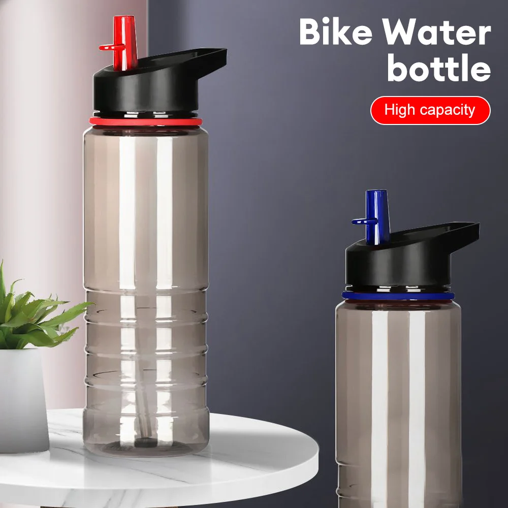 800ML Sports Water Bottle with straw For Camping Hiking Outdoor Plastic Drinkware Bottles Cycling Bike Bottle