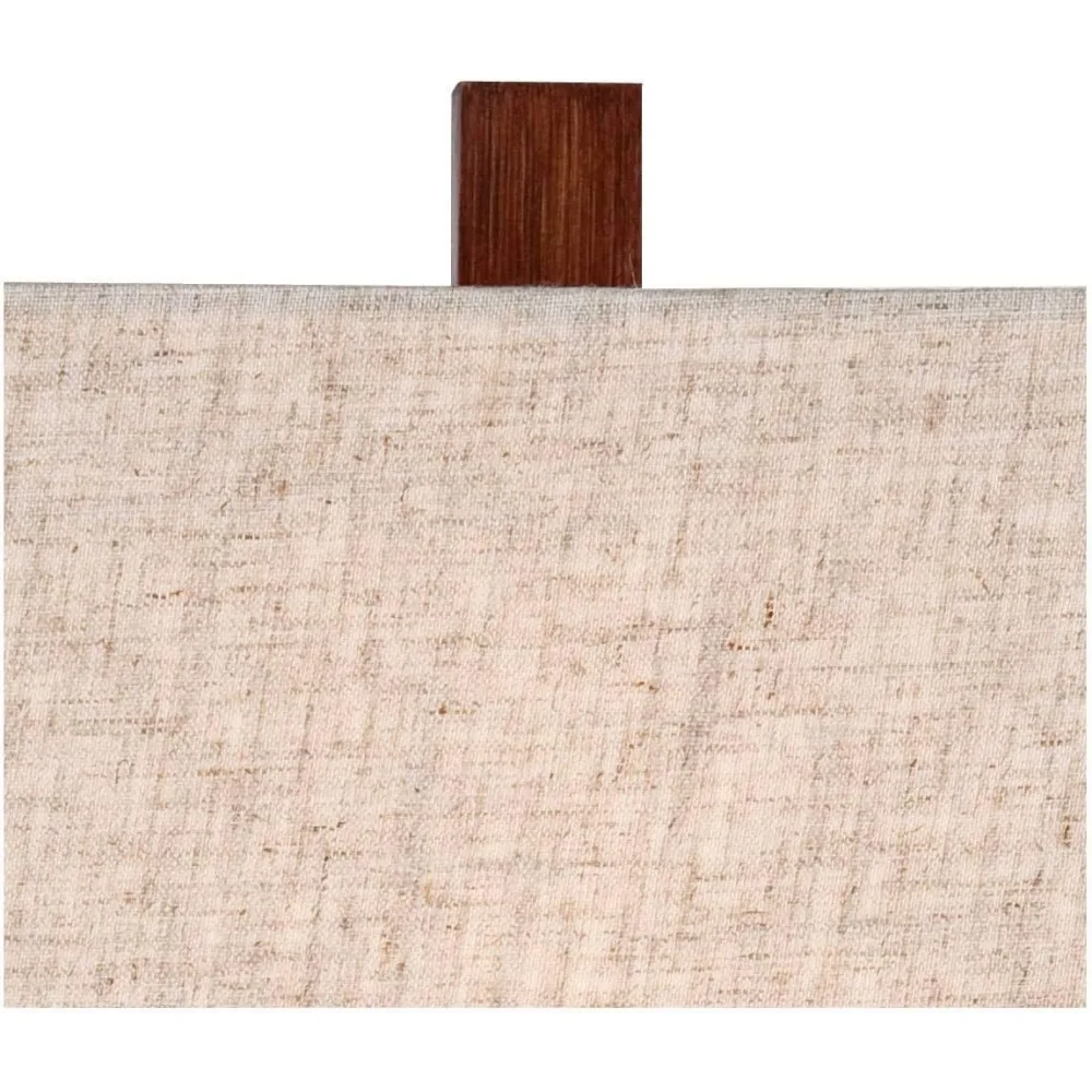 مجموعة مصابيح طاولة مميزة مكونة من قطعتين، تصميم عصري مستطيل، غطاء قماش بني تان، 23 طويلًا، خشب صناعي، مناسب لغرفة النوم L