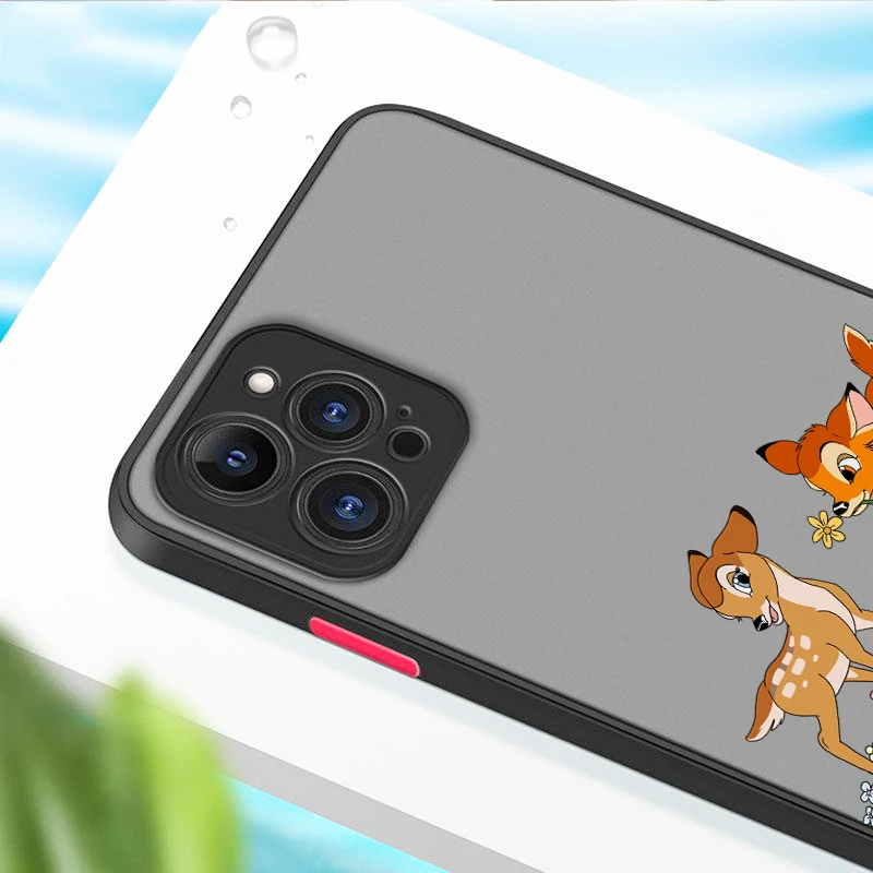 Bambi-Frosted جراب هاتف شفاف ، كرتون ديزني ، ظريف ، بلوري ، مناسب لهاتف أبل أيفون 16 ، 15 ، 14 ، 13 ، 12 ، 11 ، XS ، XR ، X ، Pro Max ، زائد, ميني #4