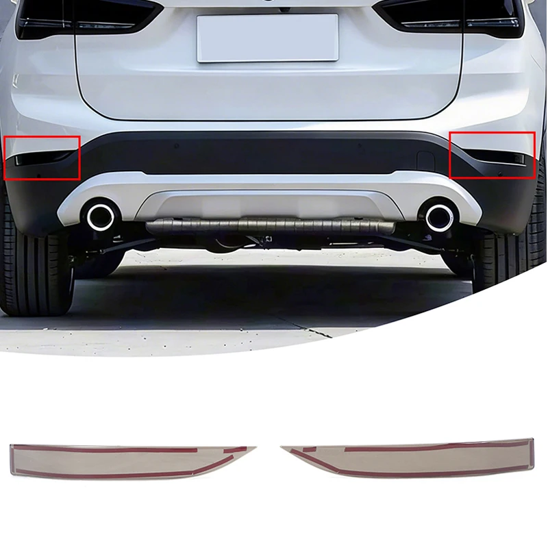 

For BMW X1/F48 F49 2016-2022 rear fog lamp blackening film Car fog lamp decoration patch Color change film ABS transparent gray