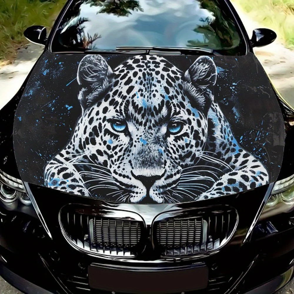 

Синий леопард, готовый к охотинию, боковые наклейки на капот автомобиля, крутой стиль, графическая упаковка, аксессуары для тюнинга автомобиля, виниловая пленка, отделка автомобиля St
