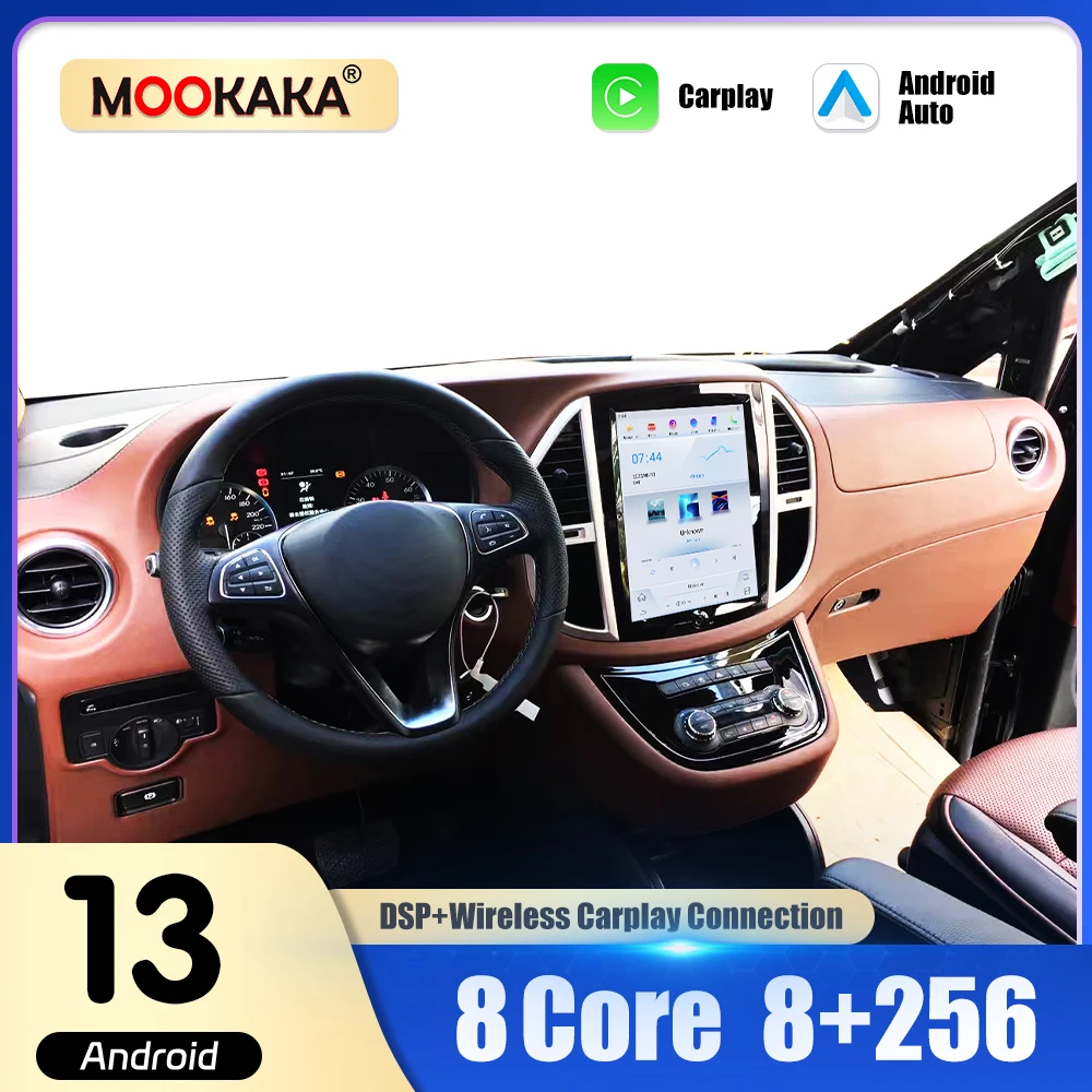 12.1 Inch Android Car Radio For Mercedes Benz Vito 2016 2017 - 2021 Stereo Receiver GPS Navigation DSP Video Carplay Player DVD