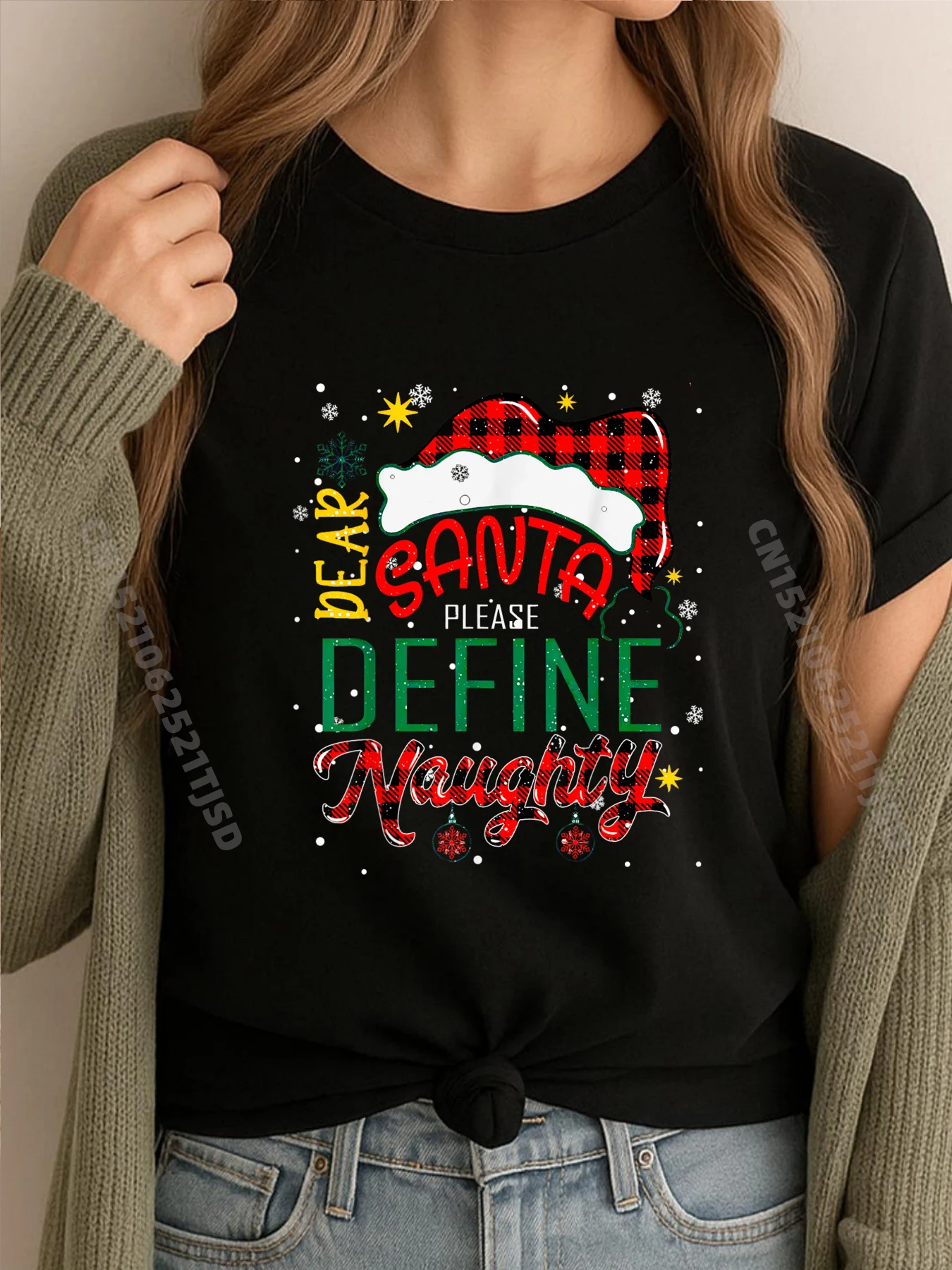 

Dear Santa Define Naughty Christmas Family Matching Pj Luxury T Shirt Woman High Quality Mans New In Tops & Tees Tshirt Woman