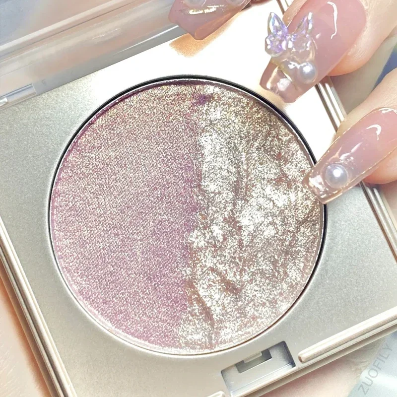 Double Color Water-Light Highlighter Palette Lasting Ginger High Gloss Glitter Contour Blush Bright Pearlescent Eyeshadow Makeup