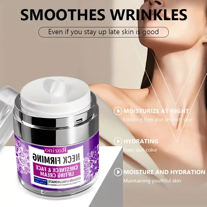 1Pcs/2Pcs/3Pcs-Rozino Facial and Neck Lifting Cream - Provides Instant Firming and Lifting Effects, Reduces the Appearance of Wrinkles, and Improves the Appearance of Sagging and Dull Skin. Suitable for the Chest, Face, and Neck, Specially Formulated to Enhance the Beauty of the Neck and Face.