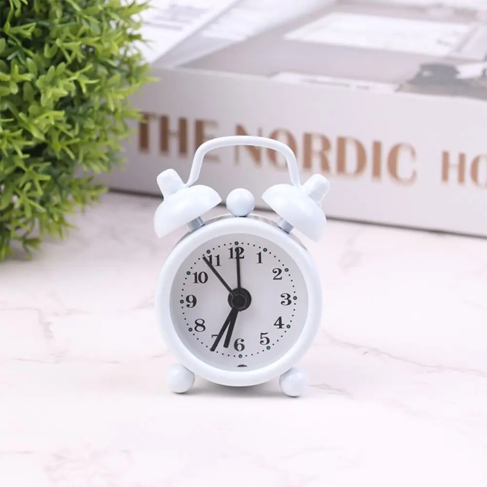 Multi-purpose Classic Mini Alarm Clock Silent Cute Bedside Alarm Clock Simple Small Table Clock Holiday Gift