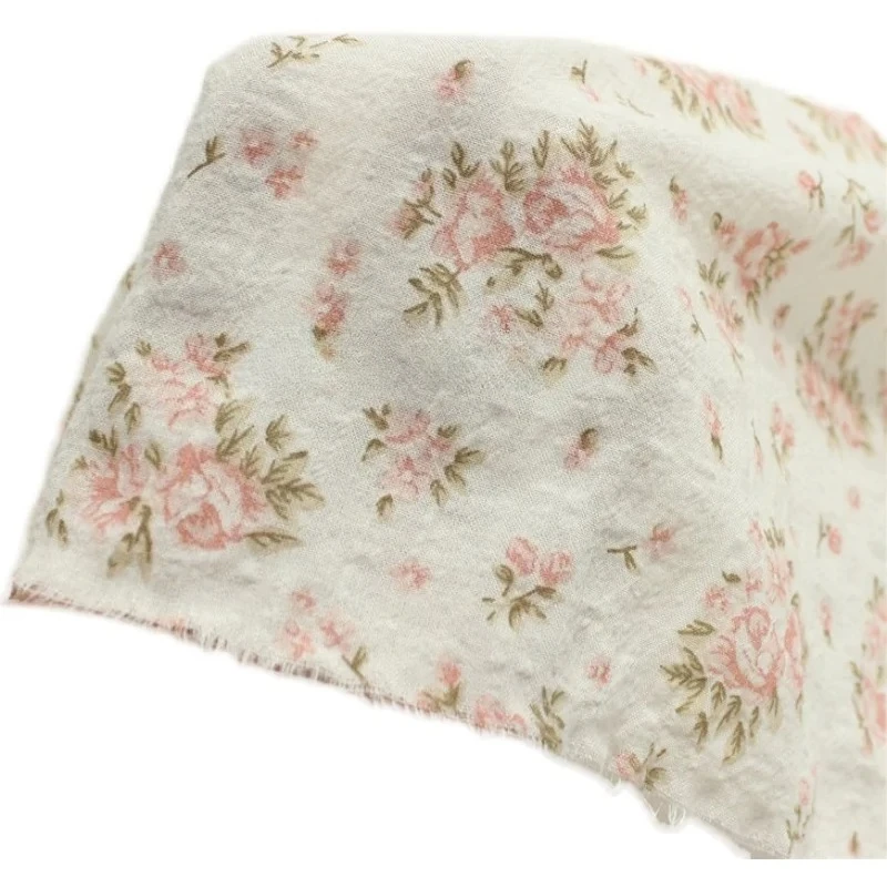 140x50 سنتيمتر نسيج القطن المخلوط رقيقة ، صنع لينة وتنفس ملابس الأطفال الصغيرة الأزهار الخياطة القماش