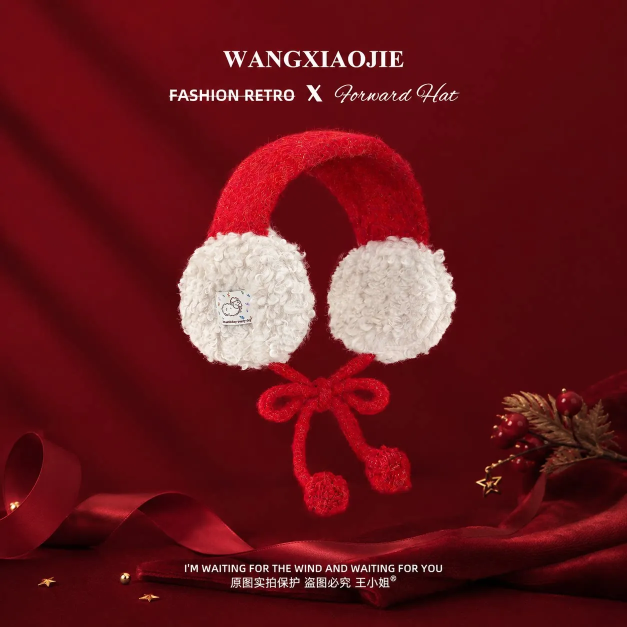 Women Korean Ins Style Faux Lamb Fur Tie Ear Muffs Autumn Winter Warm Cold Proof Ear Warmer Vibe Photo Friendly Fluffy Ear Cover