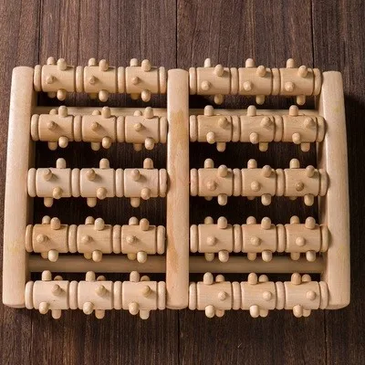 All solid wood foot massager roller foot foot wood massage acupoints rubbing row wood massage foot leg