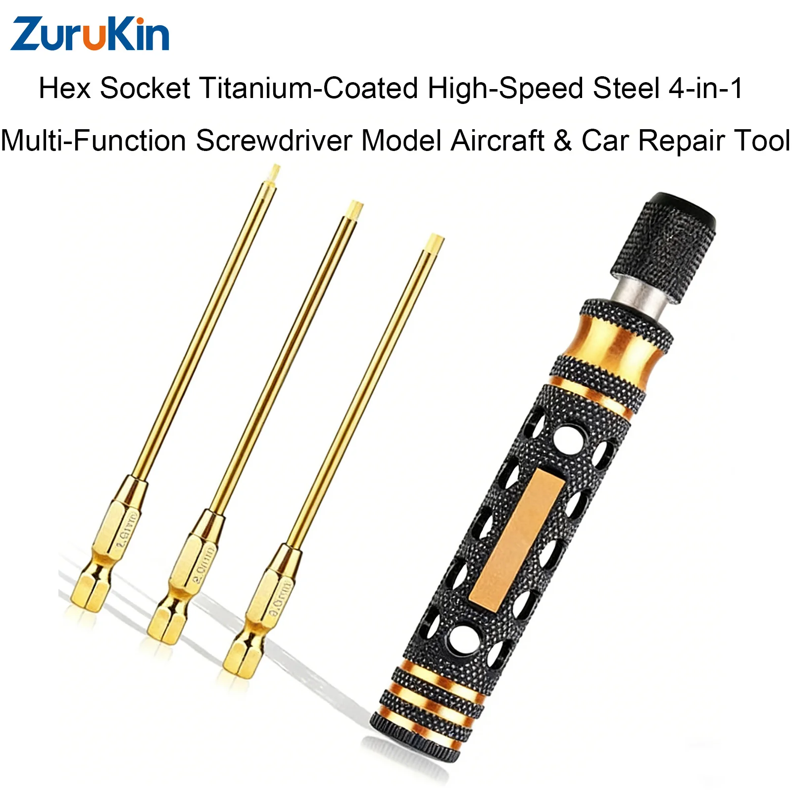 INJORA Hexagon Screwdriver 1.5 2.0 2.5 3.0mm Quick Change Allen Key Hex Screws Wrench Tool for RC Car Crawler SCX10 Boat Model