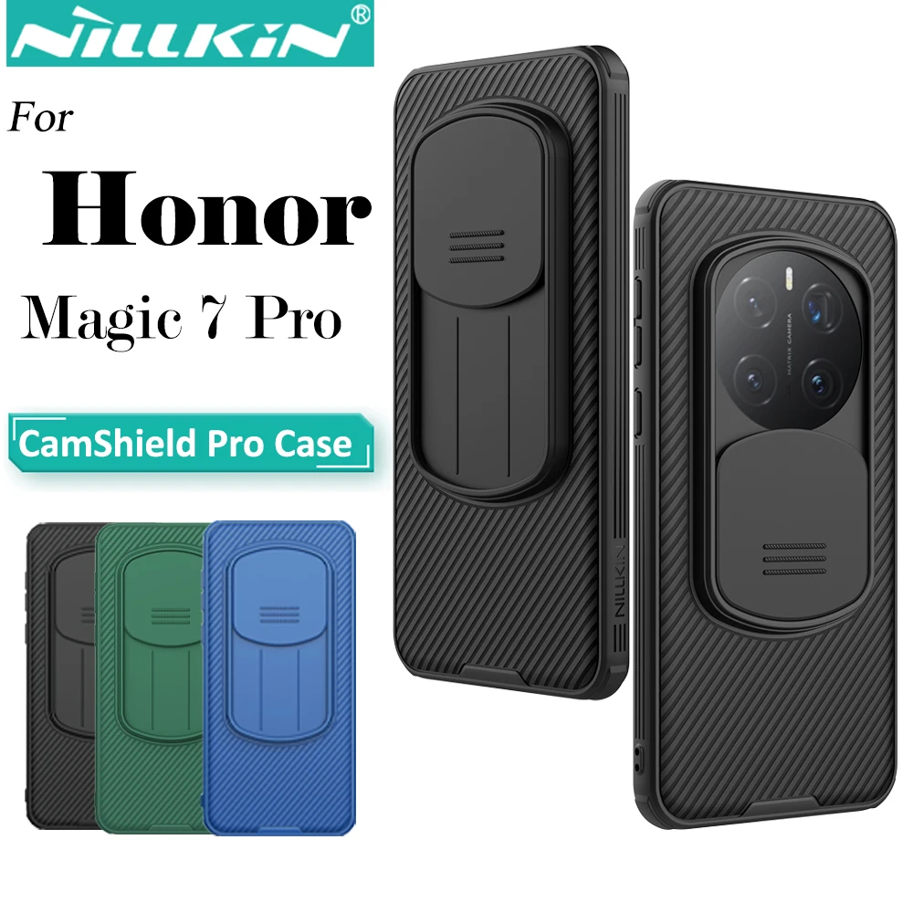 Nillkin camshield pro caso para a honra 70, com slide câmera capa protetora hard pc + tpu capa