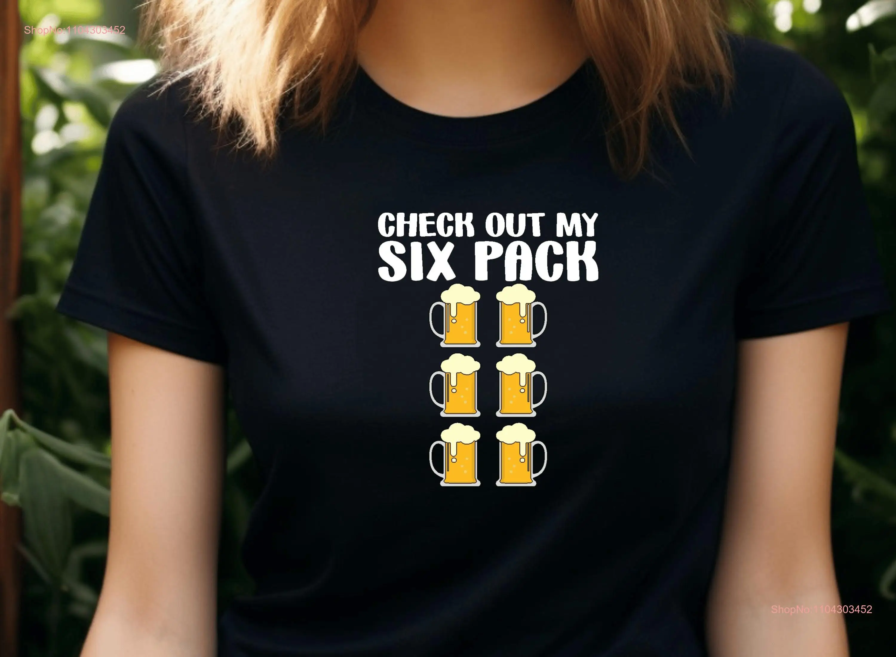 Check Out My Six Pack T Shirt Funny Drinking Beer Lover Gym long or short sleeves