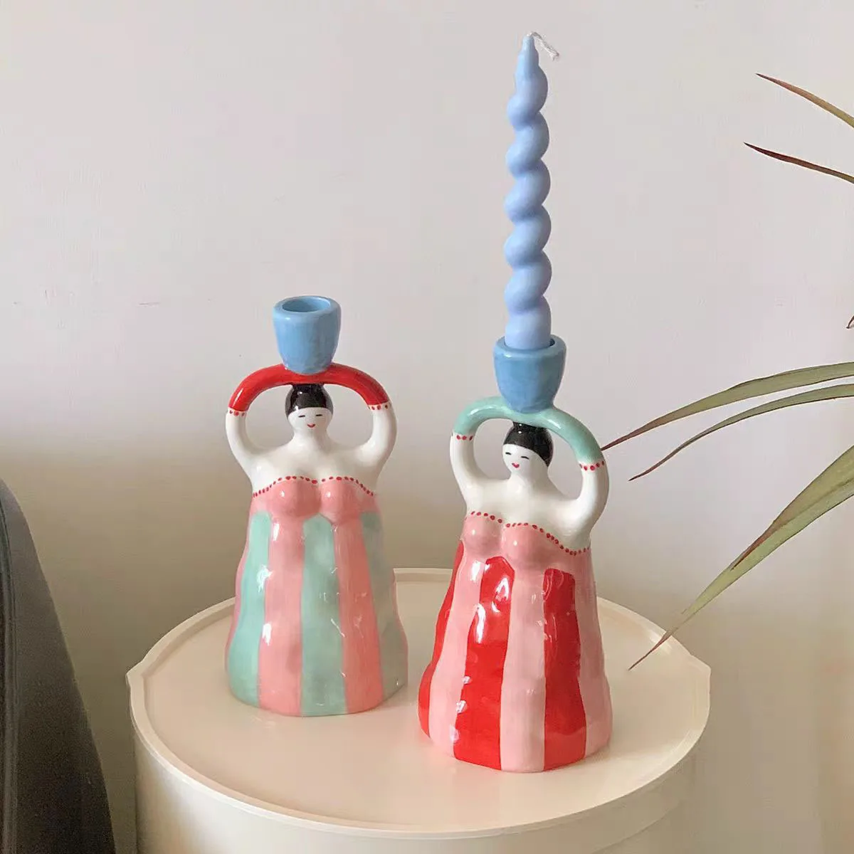 

Palace Noble Consort Candlestick Original Pure Hand drawn Ceramic Ornament High Beauty Creative Personalized Gift