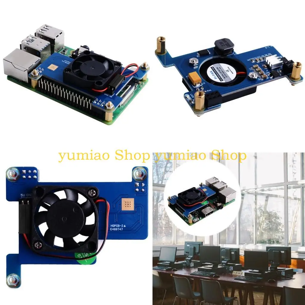 

587B Ethernet POE Cooling Fan Supports 4B / 3B+ 30X30mm