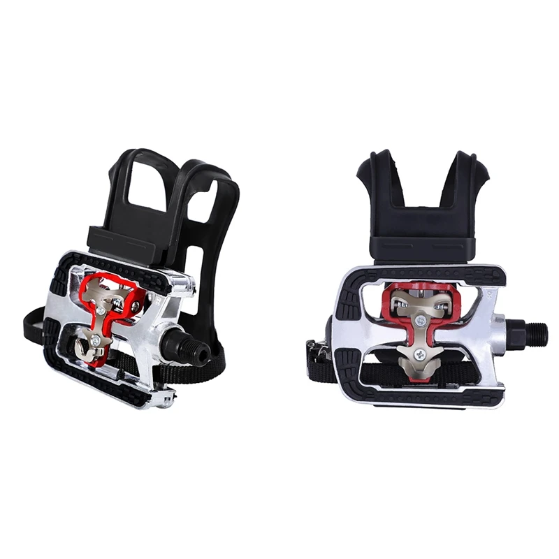 

For SPD Pedals, Cleats With Toe Cages, Clips And Straps For Spin Bike, Indoor Exercise Bikes With Axles