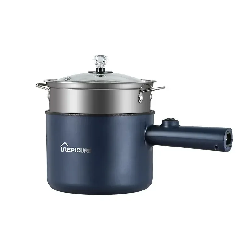 ポータブル電気鍋-18l-ノンスティック着脱式ベース-多機能-キッチン-寮-家庭料理用