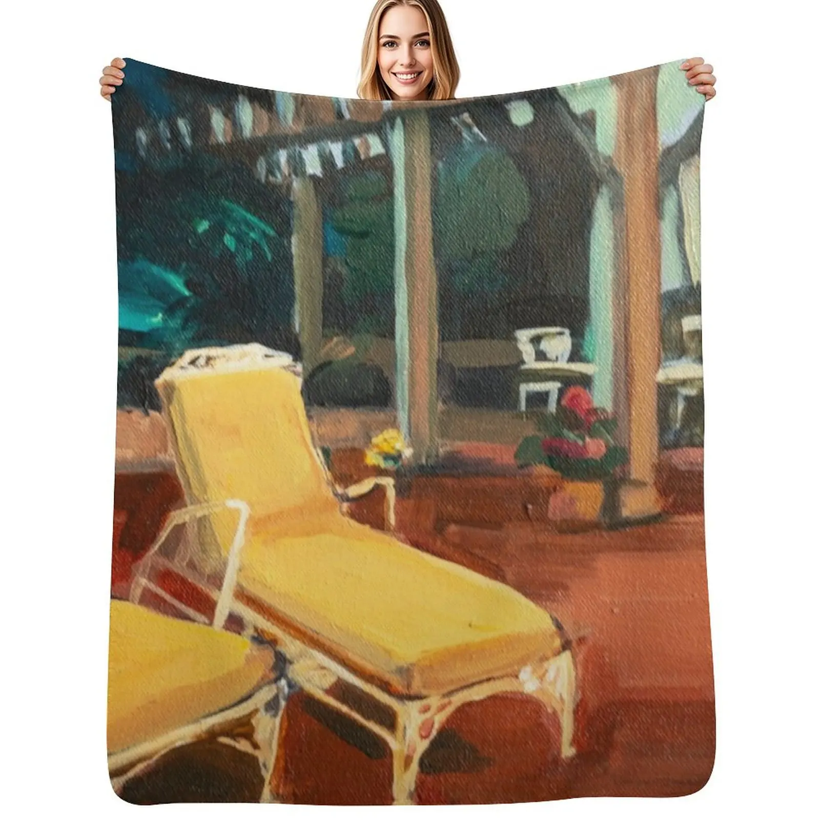 

Golden Girls Lanai Throw Blanket Soft Solid Color Blanket for Couch Bed
