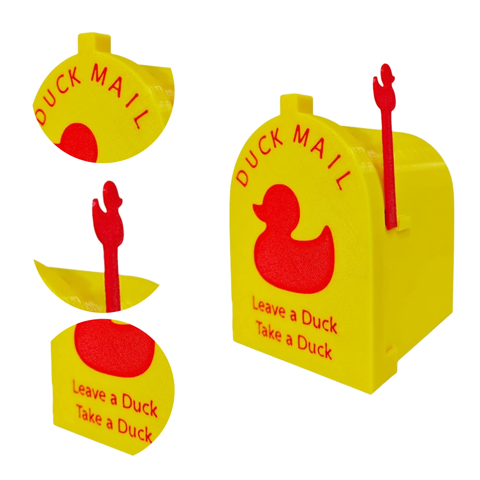 Mailbox Magnet Cruising Duck Fridge Sticker 3D Printed Funny Magnet Magnetic Stickers for Refrigerator Home Office Kitchen Decor