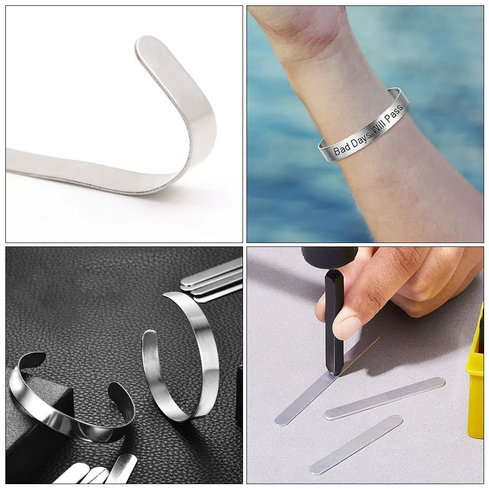 

10 шт. заготовок для браслетов из нержавеющей стали, внутренние сердечники для самостоятельного изготовления ювелирных изделий, гравировки и штамповки