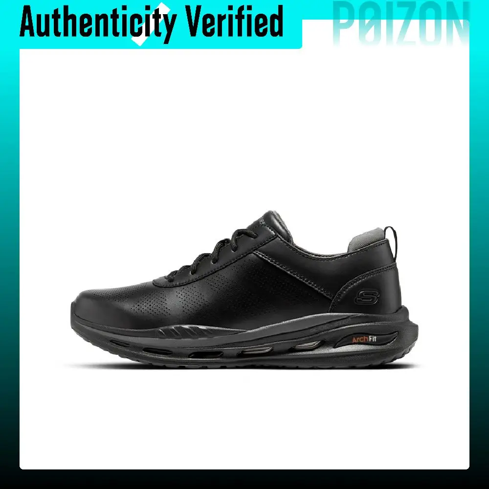 Skechers Arch Fit Skechers Artificial Leather Men's Casual Shoes Men's Black 210536-BLK