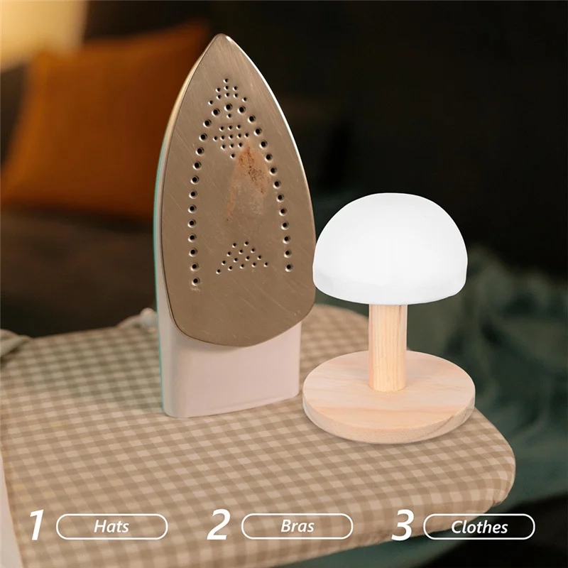 ABKO-Tavaixa de engomar de madeira curvada Mini ferro acolchoado manga travesseiro placa mini almofada chapéu acolchoado auxiliares para casa para mesa pequena