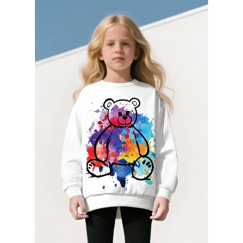 سترة بناتي مطبوعة كاجوال برقبة دائرية على طراز الربيع والخريف لعام 2025 #1